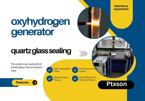 Oxyhydrogen Generator for Quartz Glass Sealing showcasing high-temperature flame