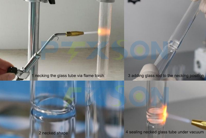 how to vaccum sealing quartz glass tube with oxyhydrogen flame torch
